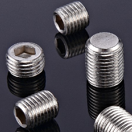 304不锈钢内六角细牙平端紧定螺丝