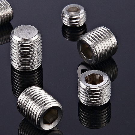 304不锈钢内六角细牙平端紧定螺丝